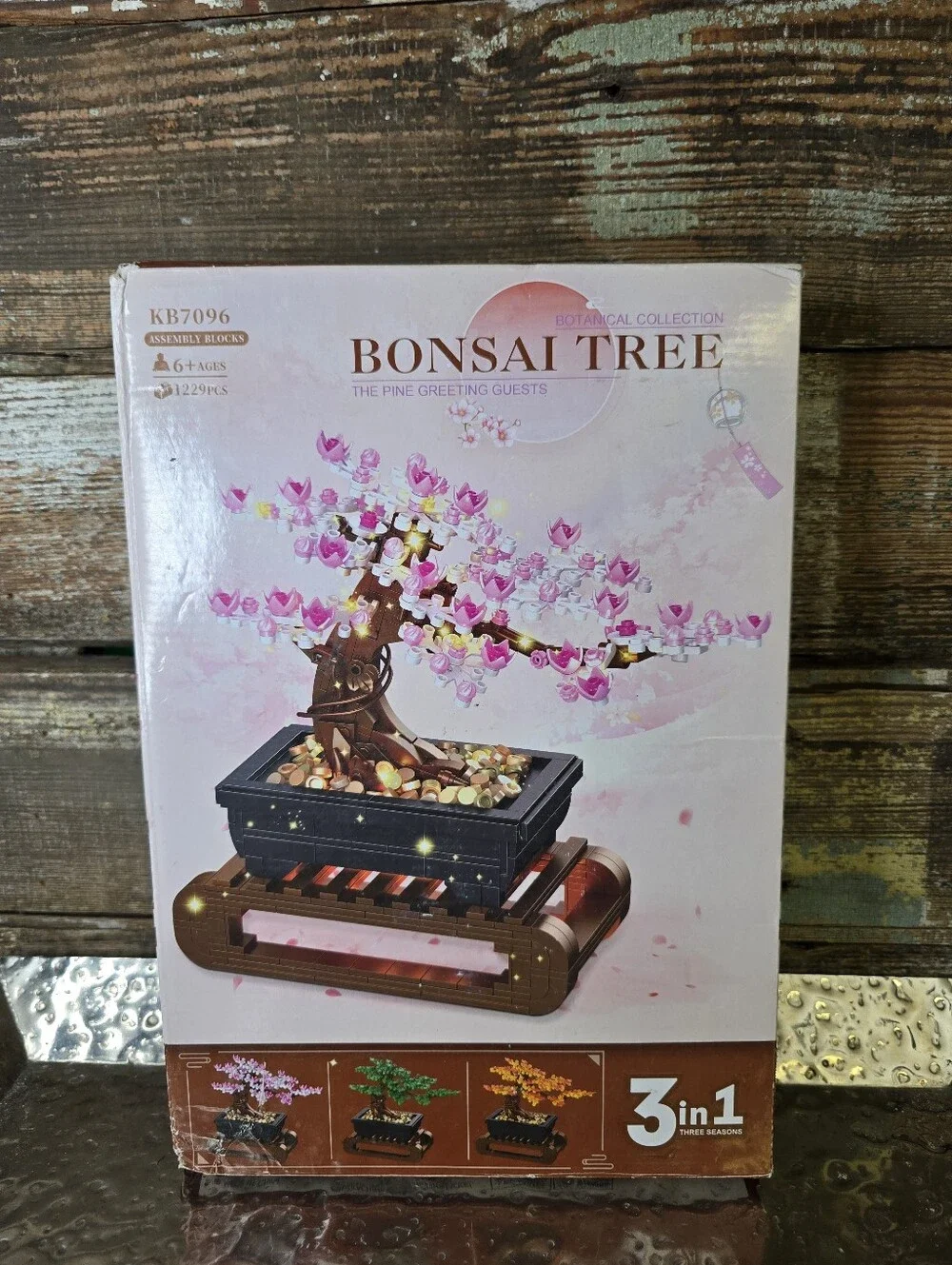 Bonsai Tree Building BlocksKit - Pink Blossom, NEW